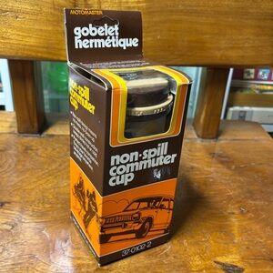 Vintage Canadian Tire unused commuter coffee or tea cup with original packaging